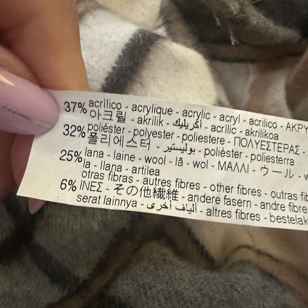 Zara Wool Shacket- Large - Picture 7 of 7